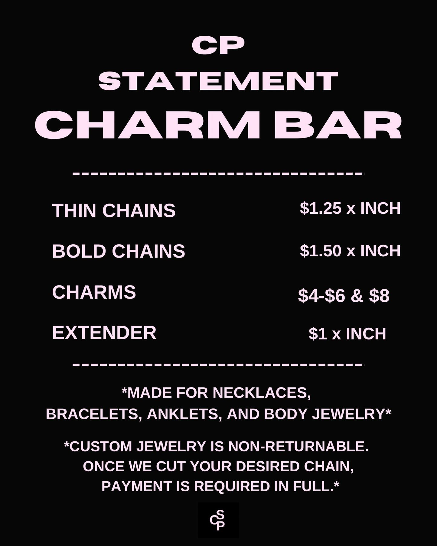 CHAIN $0.50 - CHARM BAR