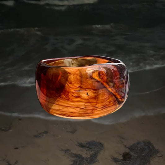 BAHÍA CHUNKY BANGLE - LIGHT BROWN