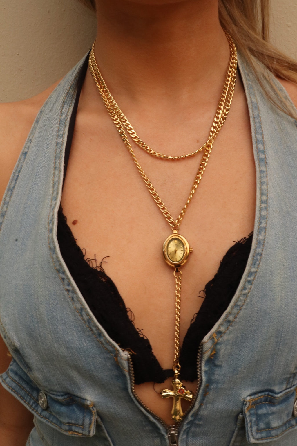 II LAYER - REWORKED WATCH NECKLACE