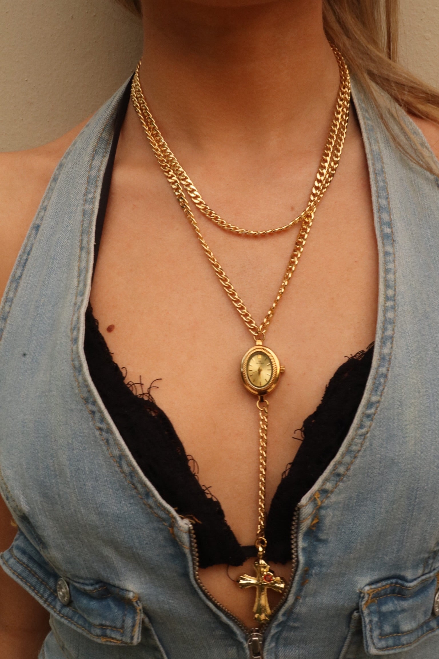 II LAYER - REWORKED WATCH NECKLACE