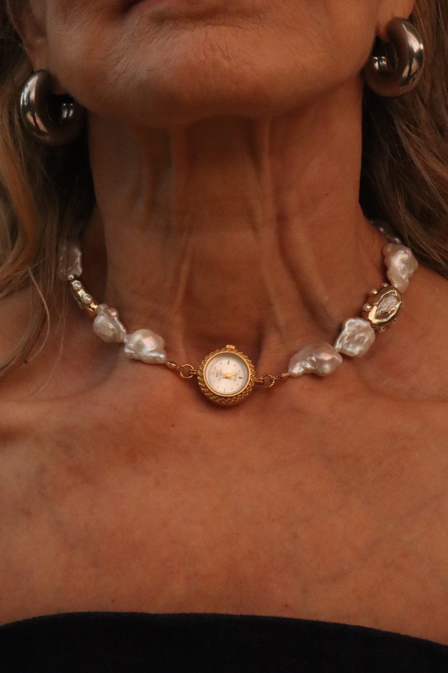 OLD MONEY PEARLS - REWORKED WATCH CHOKER