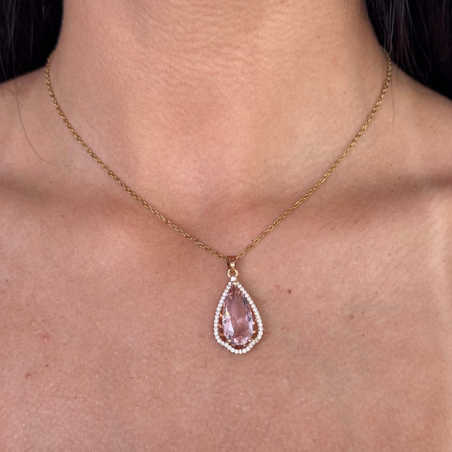 SET 4.0 - PINK NECKLACE AND EARRINGS