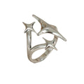 SILVER SHOOTING STAR RING