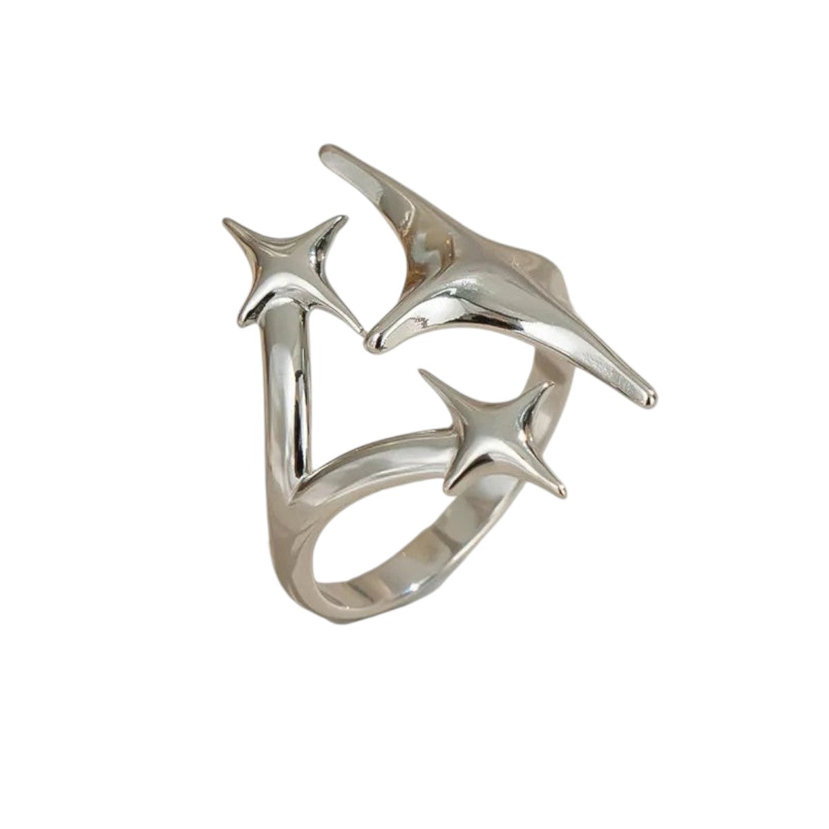 SILVER SHOOTING STAR RING