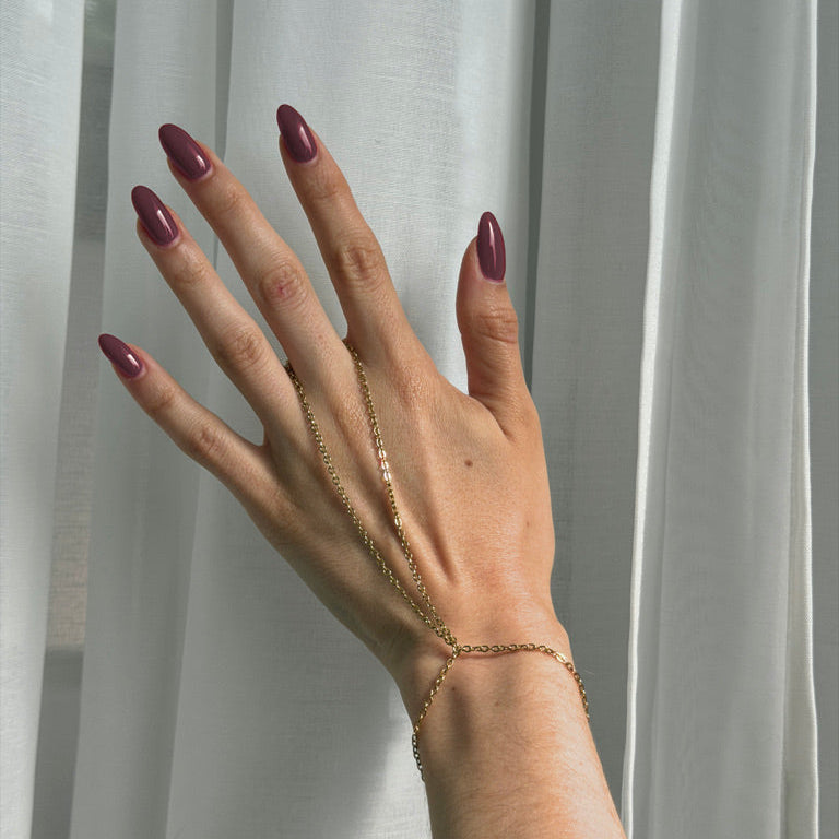 Double Hand Chain – Gold Stainless Steel Layered Hand Bracelet