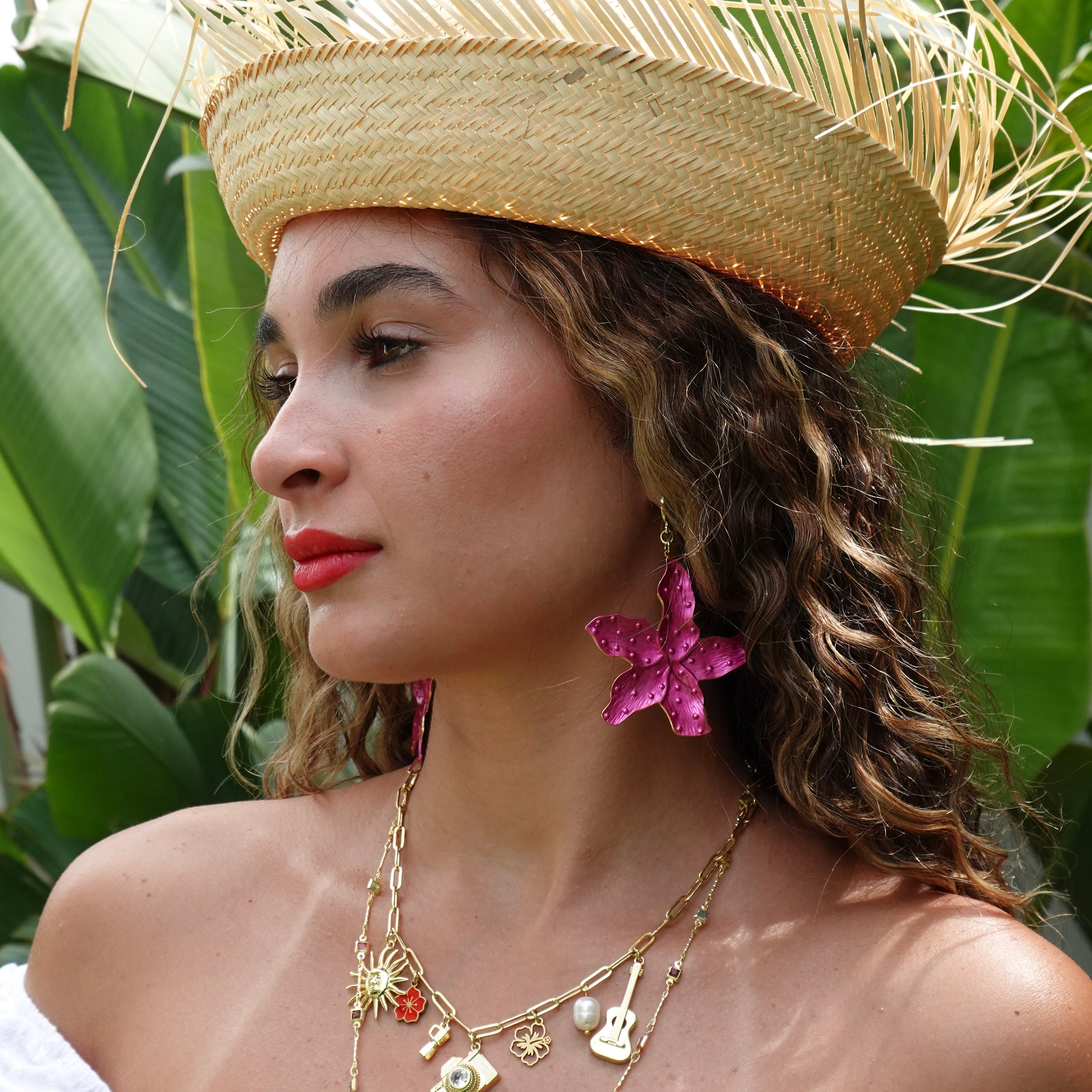 AMAPOLA PUERTORRIQUEÑA EARRINGS - PINK