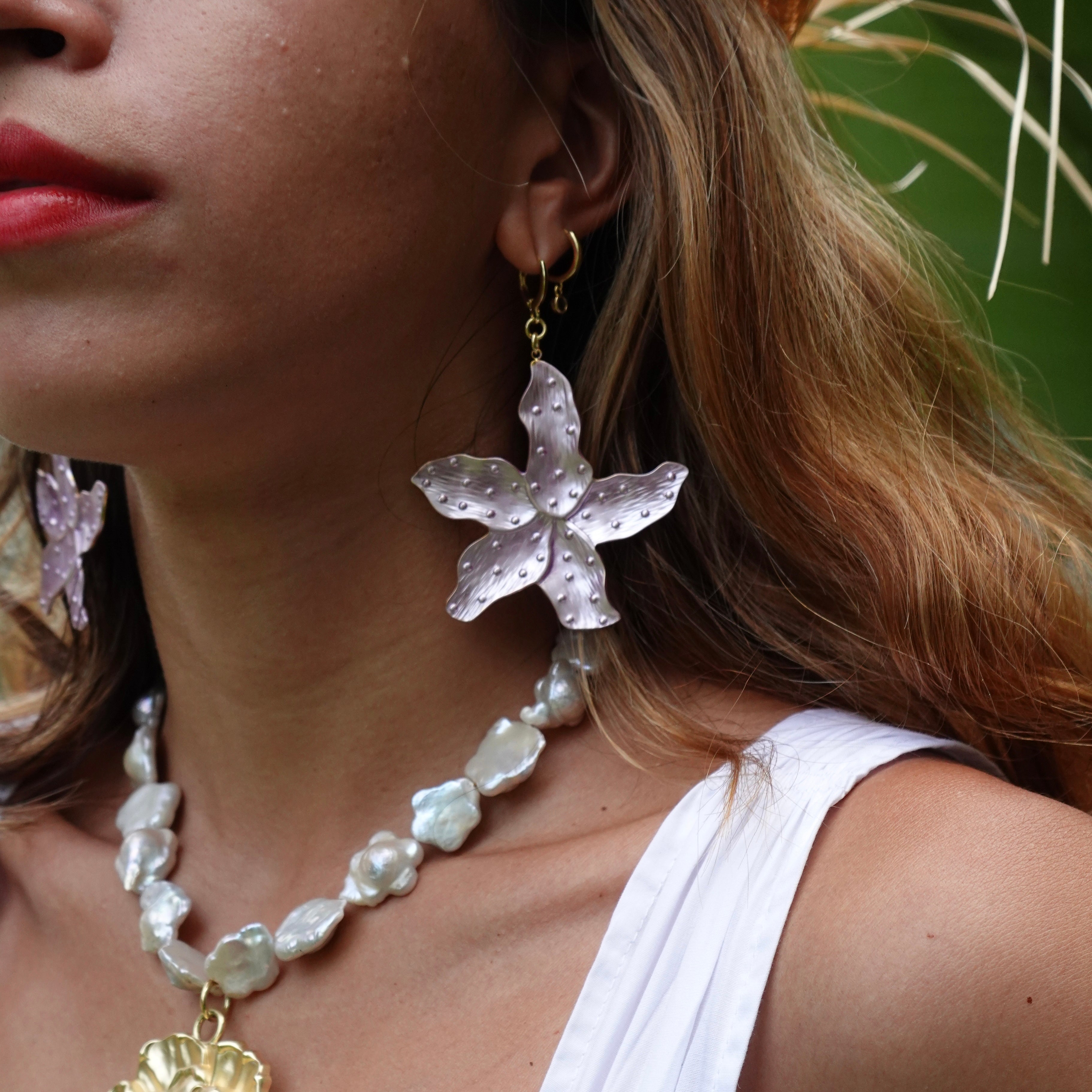 AMAPOLA PUERTORRIQUEÑA EARRINGS - PURPLE