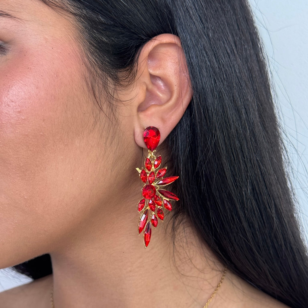 SET 3.0 - RED NECKLACE AND EARRINGS
