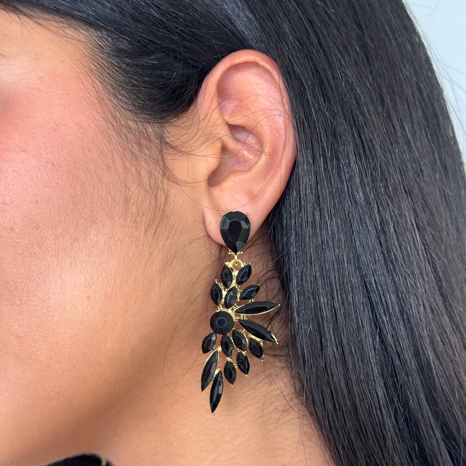 SET 1.0 - ONYX NECKLACE AND EARRINGS