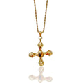 Tiger Necklace - Stainless Steel Tiger's Eye Cross Necklace