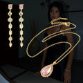 SET 4.0 - PINK NECKLACE AND EARRINGS