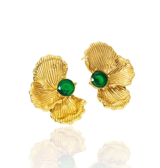 EMERALD FLORA EARRINGS