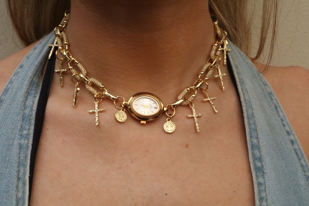 THE INHERITED CROSS - REWORKED WATCH CHOKER