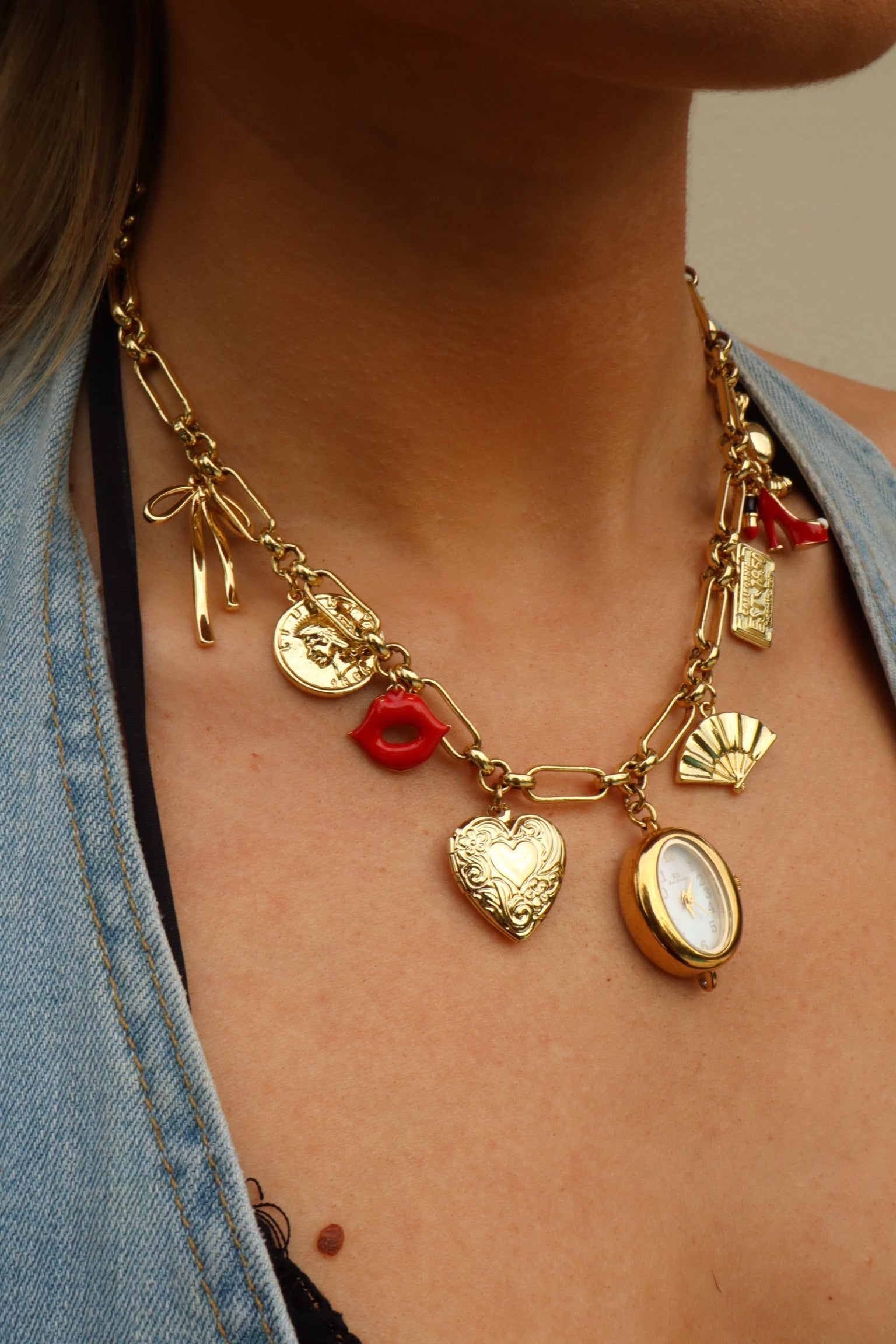 80'S IT GIRL - REWORKED WATCH NECKLACE