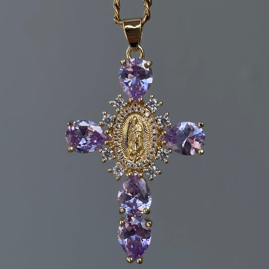 VIOLETTA CROSS NECKLACE