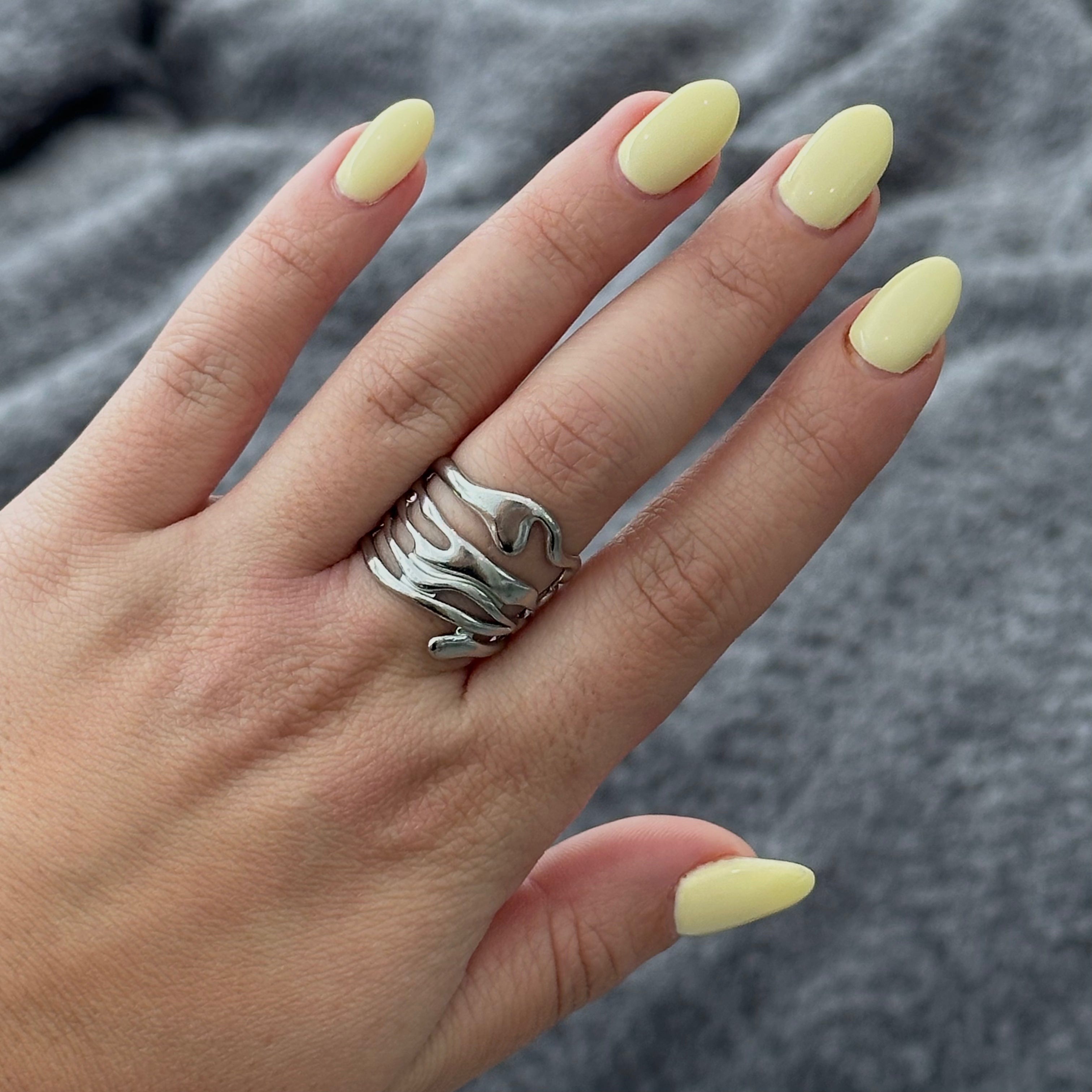 ABSTRACT SILVER RING