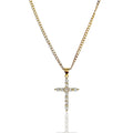 Cuban Cross - Men's Stainless Steel Zirconia Cross Necklace