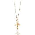 Amaranth Cross - 18k Gold Plated Cross Necklace