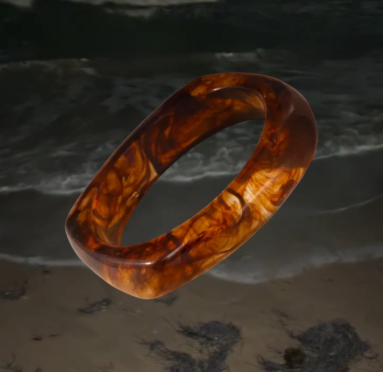 VINTAGE BANGLE - DARK BROWN