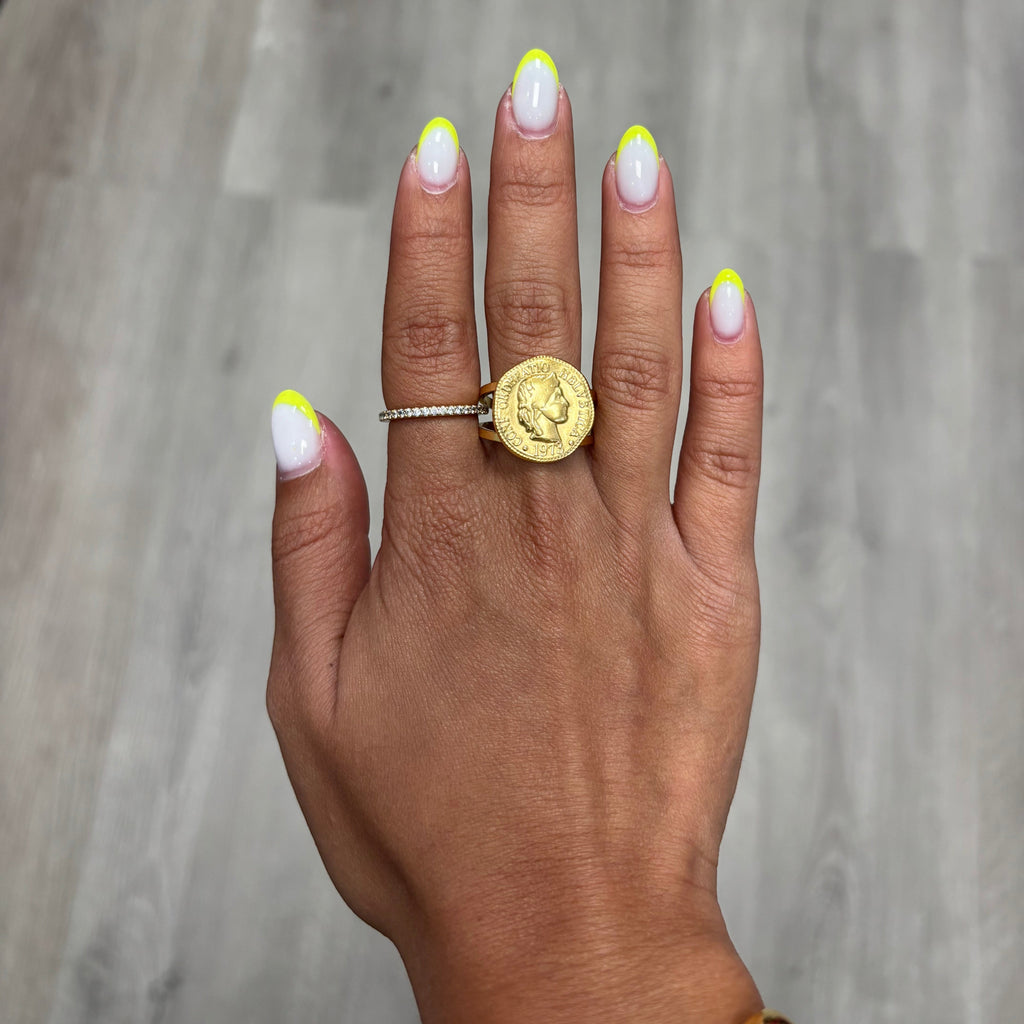 ROMAN GOLD COIN RING