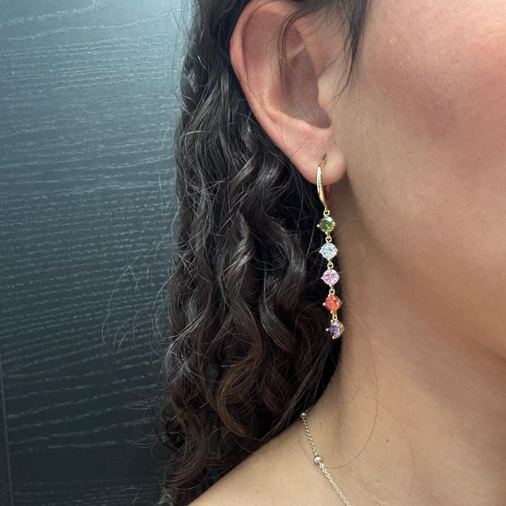 RAINBOW CRYSTAL EARRINGS