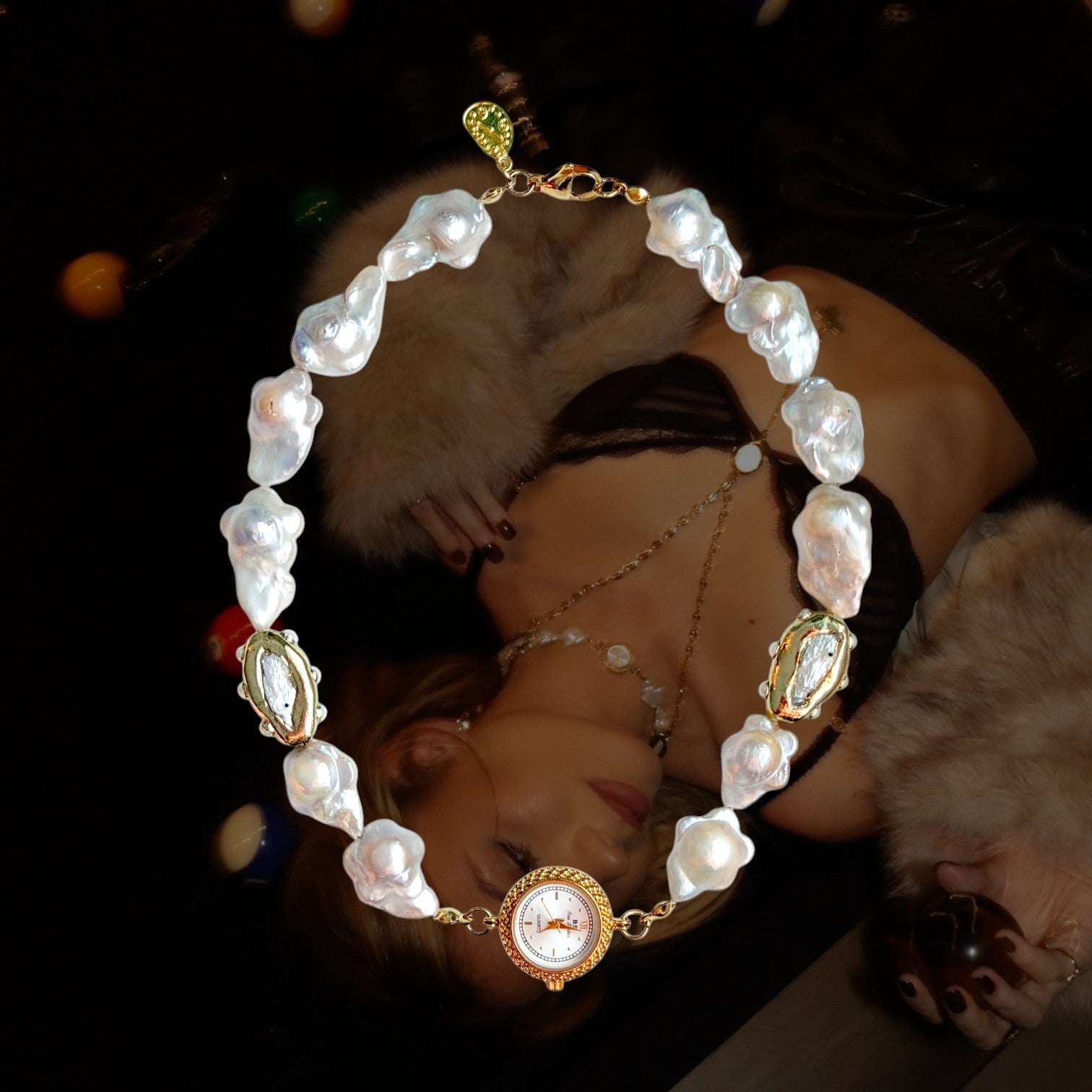 OLD MONEY PEARLS - REWORKED WATCH CHOKER