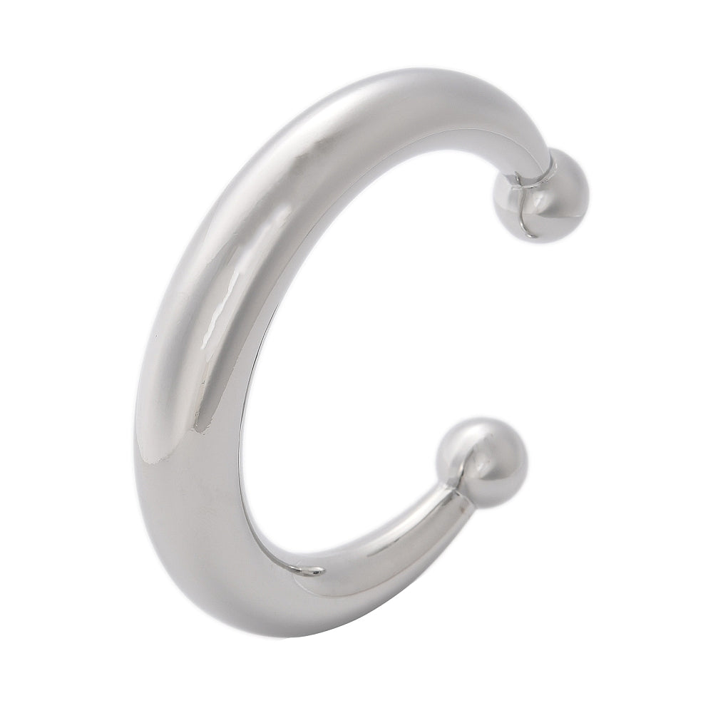 Desire Silver Bangle - Stainless Steel Silver Cuff Bangle