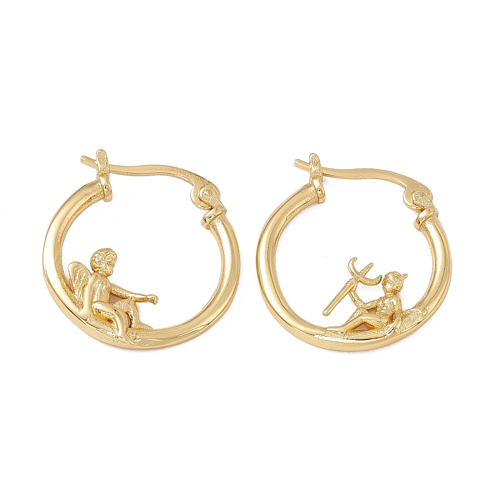 ANGEL AND DEVIL HOOP EARRINGS