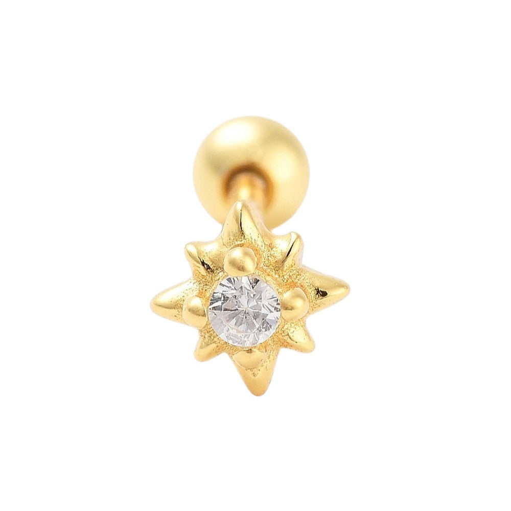 SINGLE SPARKLE STUD EARRING