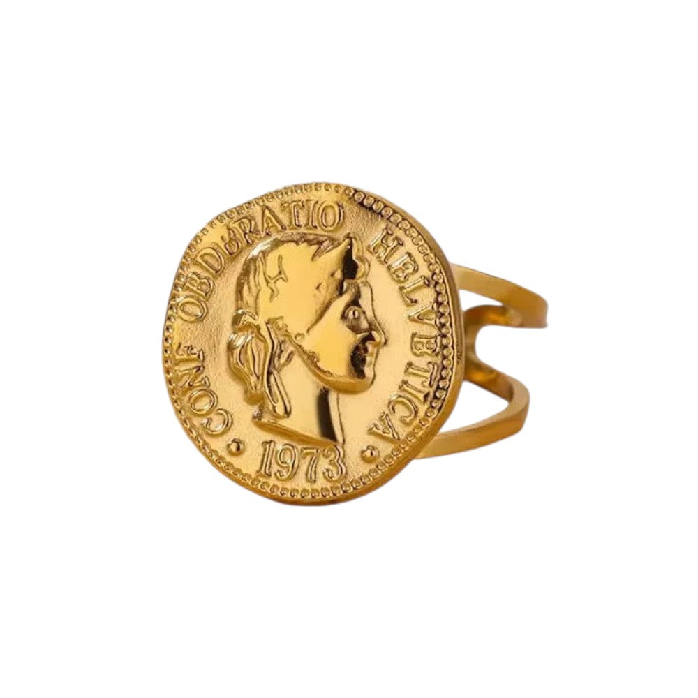 ROMAN GOLD COIN RING