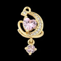 Pink Heart Planet Star Charm
