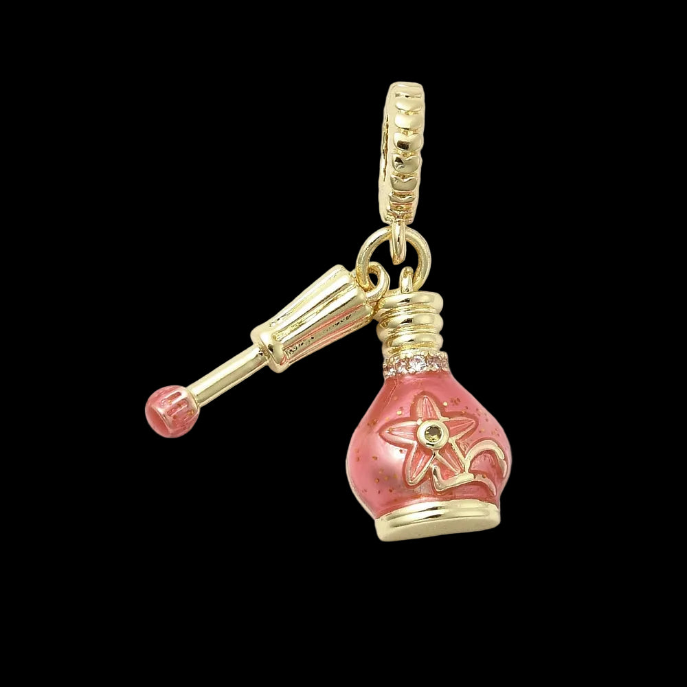 Pink Nail Polish Charm