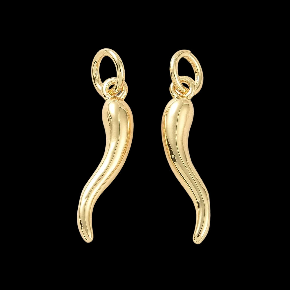 Solid Gold Chili Pepper Charm