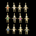 Colorful Zirconia Little Boy Charm