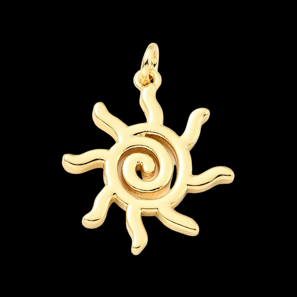 Sun Spiral Charm