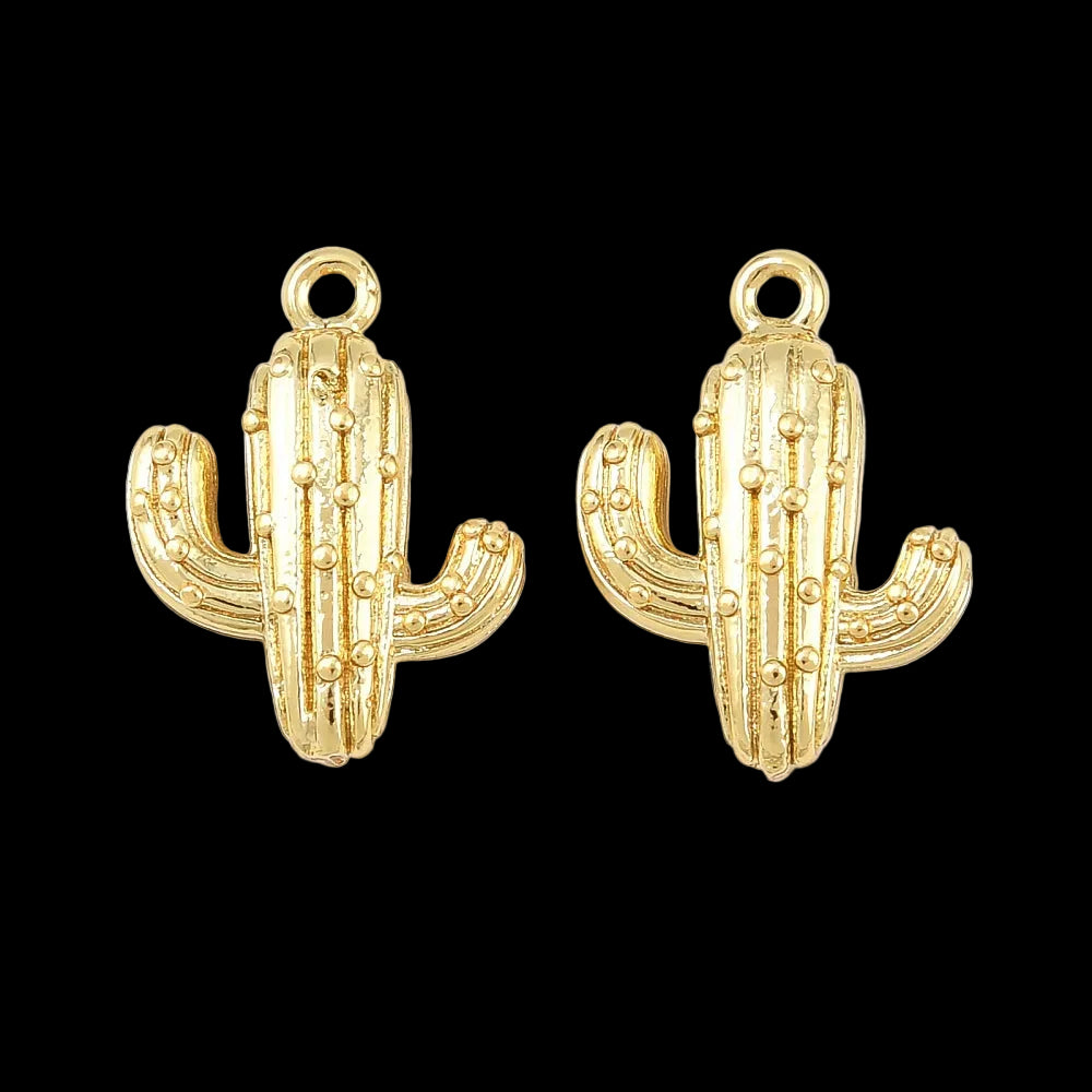 Gold Cactus Charm