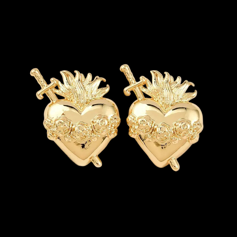 Heart with Sword Charm