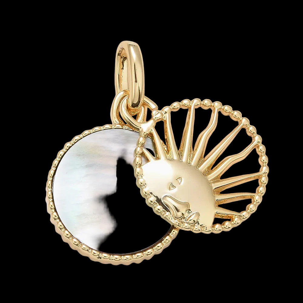 Reversible Sun and Moon Circle Charm