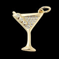 Martini Zirconia Charm with Olives