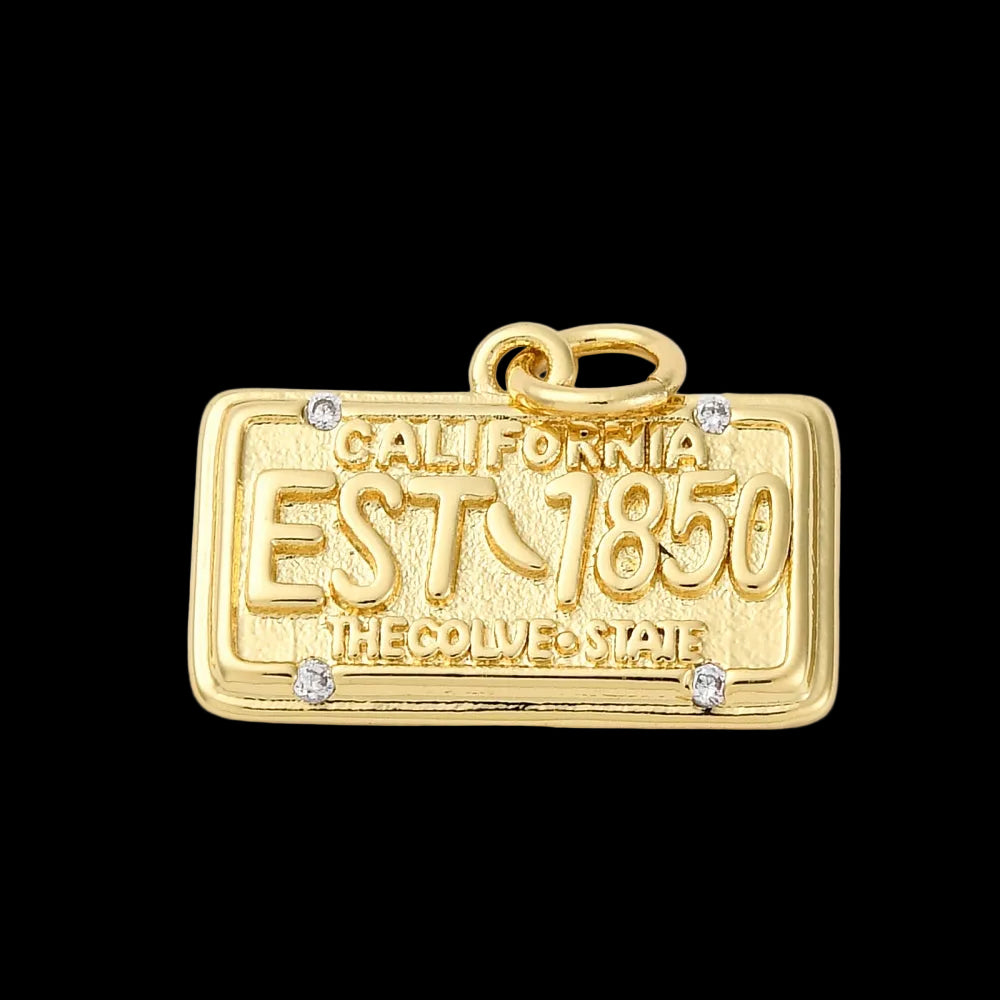 California License Plate Charm