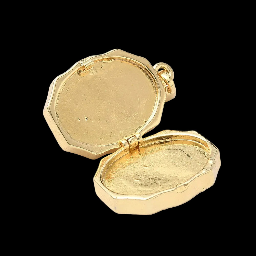 Pink Enamel Butterfly Locket Charm