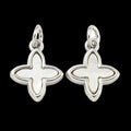 Silver White Star Charm
