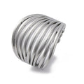 SILVER MULTI-BAND RING