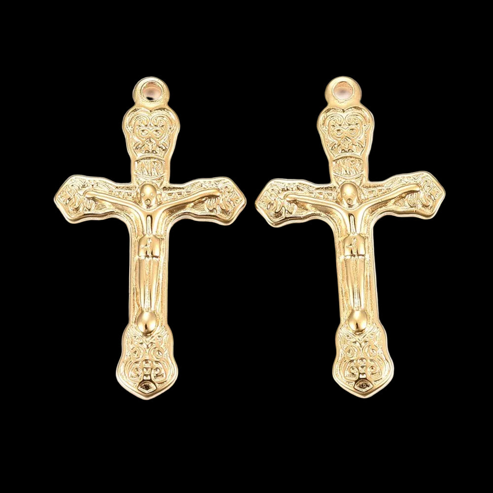 Men’s Stainless Steel Cross Charm