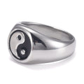 YING YANG SILVER RING