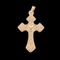 Large Stainless Steel Cross with Heart Charm