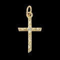 Dainty 18K Gold Cross Charm
