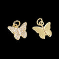 Zirconia Butterfly Charm