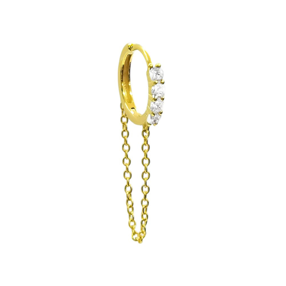 ZIRCONIA CHAIN HUGGIE