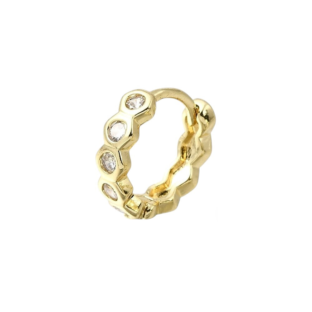 DOTTED ZIRCONIA HUGGIE
